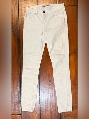 Rich & Skinny Cream Silver Metallic Skinny Jeans